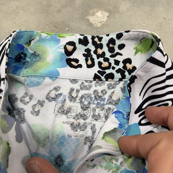 IBKUL Women’s Zebra Print 1/2 Zip Size Large - Picture 5 of 6